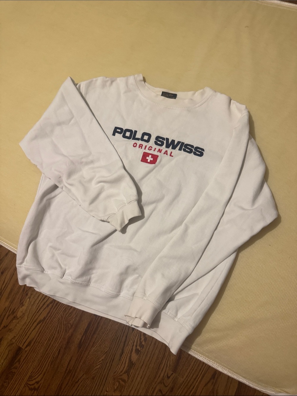 Polo Swiss Original Men's White Crewneck Sweatshirt